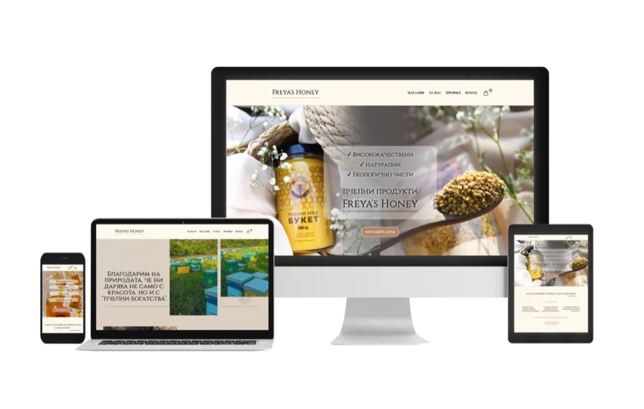 FREYA honey producer ecommerce website case study